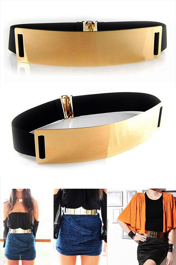 Gold & Black Fashion Belt - Zanaka.co.nz